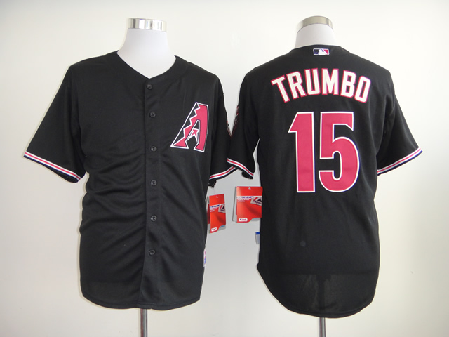 Men Arizona Diamondback 15 Trumbo Black MLB Jerseys